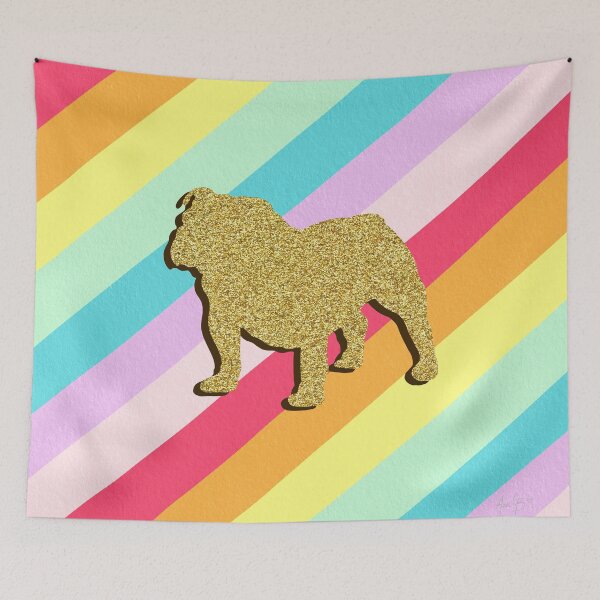 Item preview, Bulldog and stripes designed and sold by Ana Gorozpe.