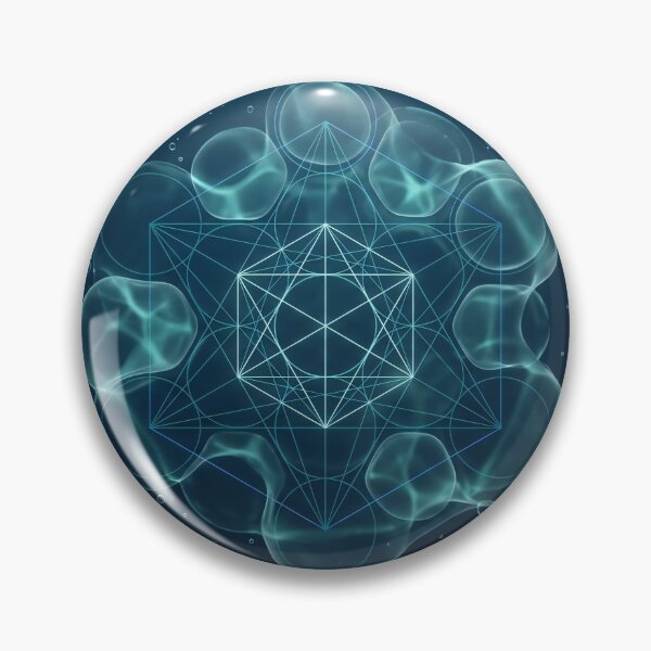 Item preview, Cyan Water Molecules with Metatrons Cube Geometry designed and sold by monkeybusiness.pt.