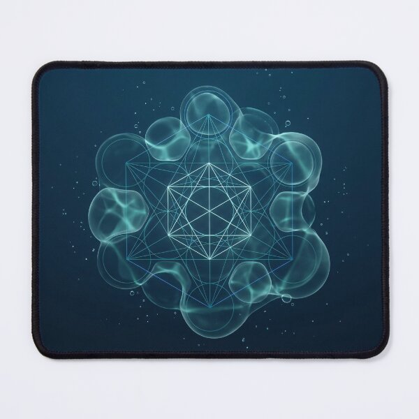 Item preview, Cyan Water Molecules with Metatrons Cube Geometry designed and sold by monkeybusiness.pt.