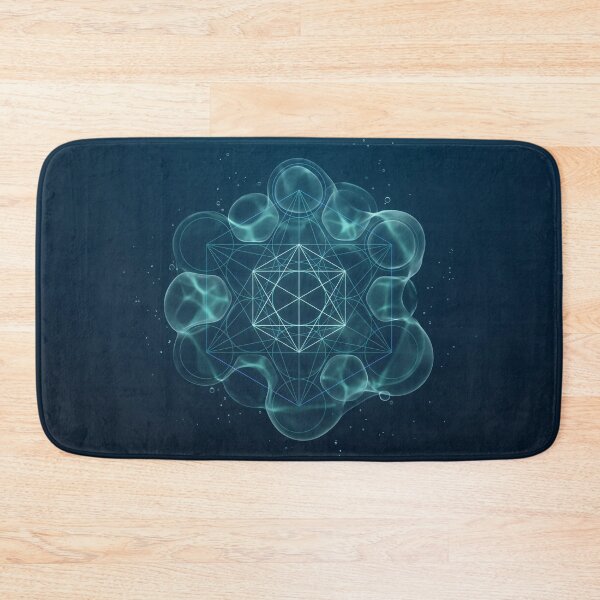 Item preview, Cyan Water Molecules with Metatrons Cube Geometry designed and sold by monkeybusiness.pt.