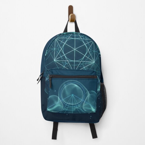 Item preview, Cyan Water Molecules with Metatrons Cube Geometry designed and sold by monkeybusiness.pt.