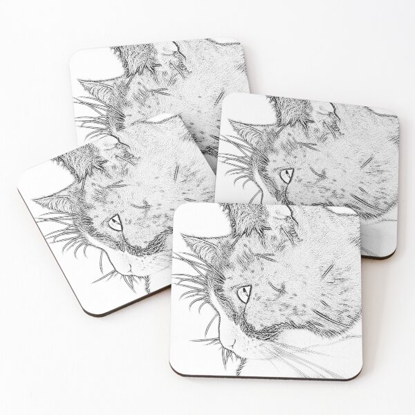 Item preview, Animals Through Lines No. 01 – The Curious Cat  designed and sold by Tancoco.