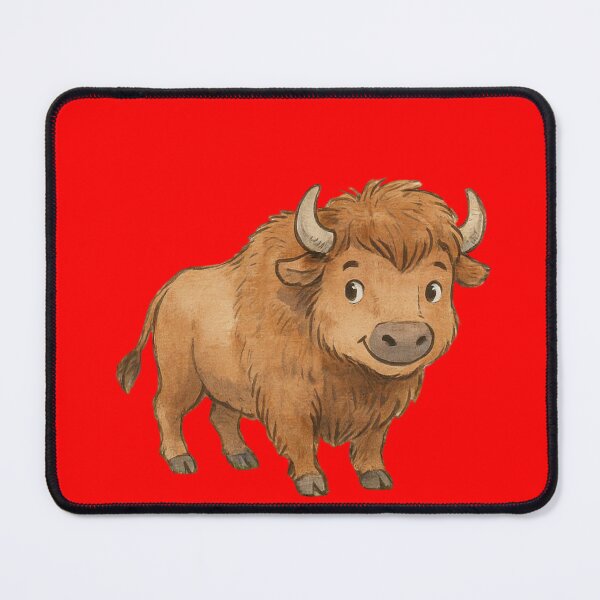 Item preview, smiling bison designed and sold by 123ks.