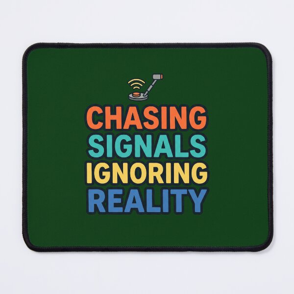 Item preview, Chasing Signals Ignoring Reality | Funny Metal Detecting Hobbyist Gift designed and sold by TribeGlyph.