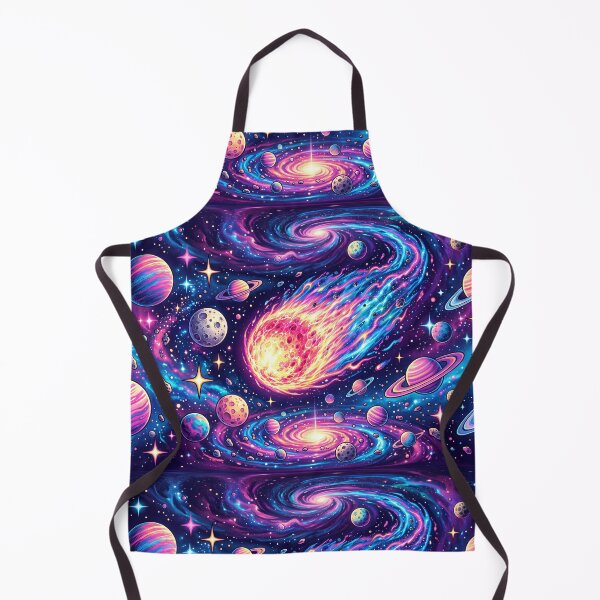 Item preview, Retro Cosmic Galaxy Planets Comet Space Art, Colorful Psychedelic Universe Design designed and sold by SIMPLY ART.