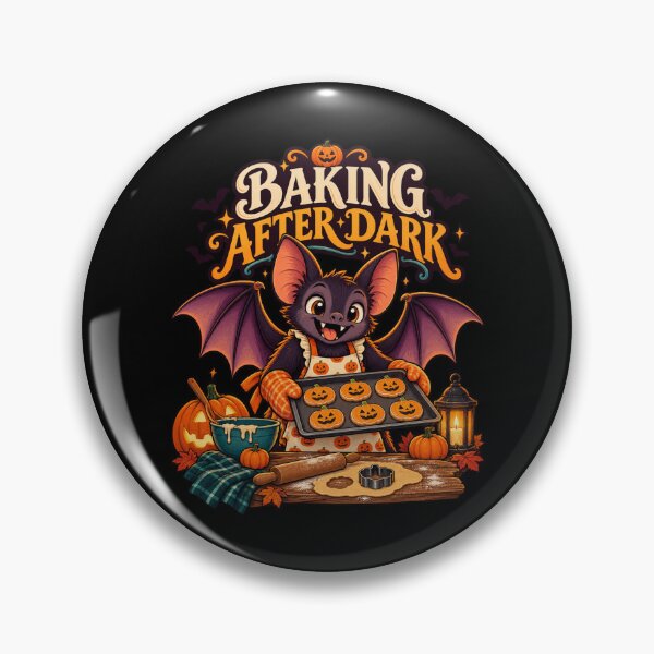 Item preview, Baking After Dark - Halloween Bat Baker designed and sold by Good Mood Foundry.