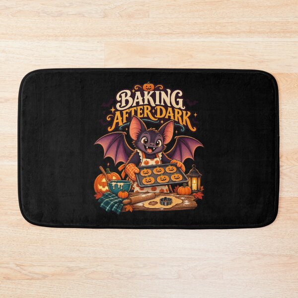 Item preview, Baking After Dark - Halloween Bat Baker designed and sold by Good Mood Foundry.