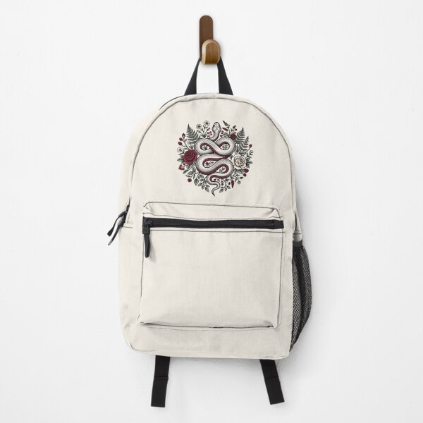 Item preview, White Snake Floral Tattoo | Gothic Rose Serpent Art designed and sold by MrDev.