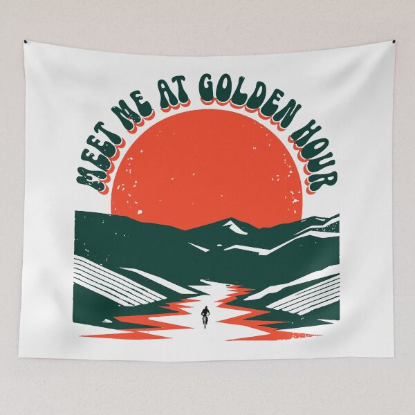 Item preview, Meet Me at Golden Hour Sunset Cycling Mountain Adventure T-Shirt designed and sold by Design-Pro-21.