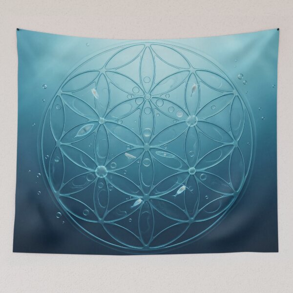 Item preview, Underwater Flower of Life with Floating Water Bubbles designed and sold by monkeybusiness.pt.