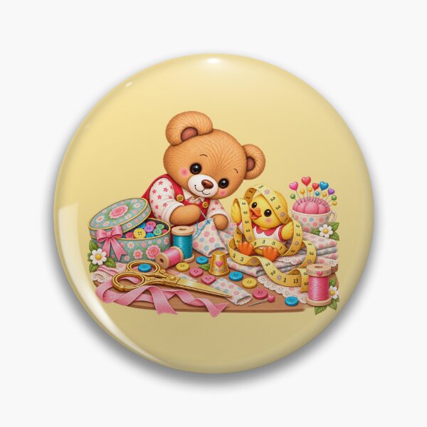 Item preview, Nono & Ducky – Sewing Day – Yellow designed and sold by JessouArt.