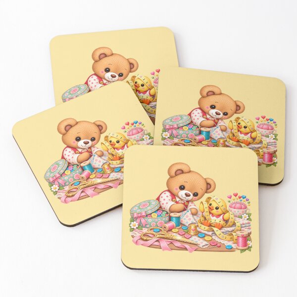 Item preview, Nono & Ducky – Sewing Day – Yellow designed and sold by JessouArt.