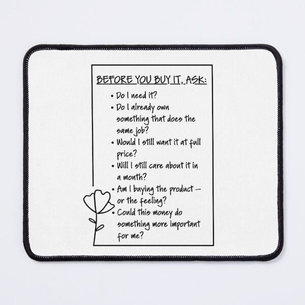 Item preview, 'Before You Buy It, Ask' Mindful Spending Checklist designed and sold by S-and-W-4ever.