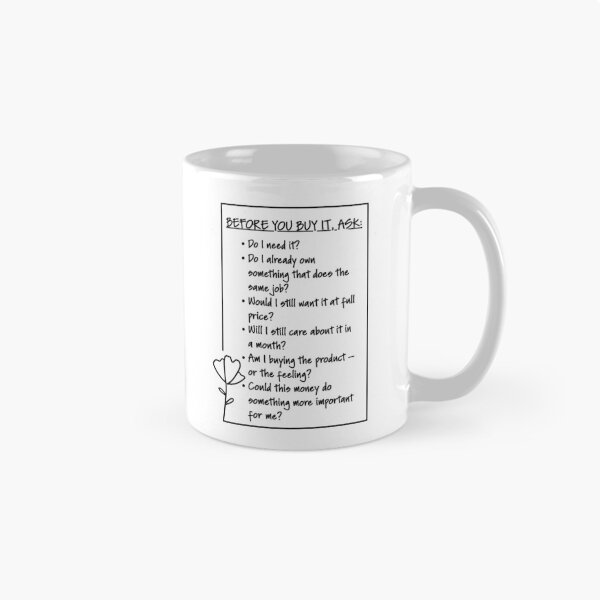 Item preview, 'Before You Buy It, Ask' Mindful Spending Checklist designed and sold by S-and-W-4ever.