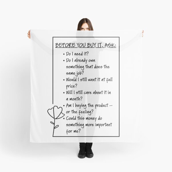 Item preview, 'Before You Buy It, Ask' Mindful Spending Checklist designed and sold by S-and-W-4ever.