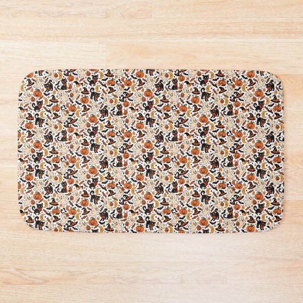 Item preview, Vintage Halloween Pattern – Retro Ghosts, Black Cats, Pumpkins & Candy designed and sold by Amy Helms.
