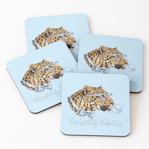 Item preview, Pawsitively Fabulous Blue Leopard - Cute Blue Coquette Leopard designed and sold by Vibe-Vary.