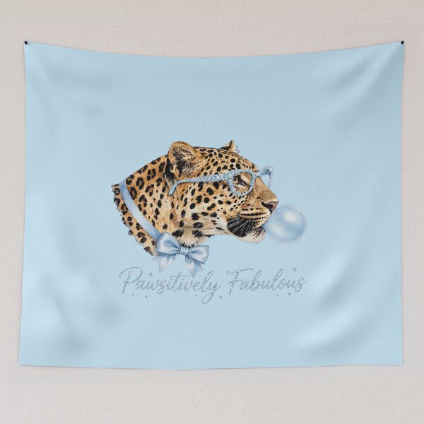 Item preview, Pawsitively Fabulous Blue Leopard - Cute Blue Coquette Leopard designed and sold by Vibe-Vary.