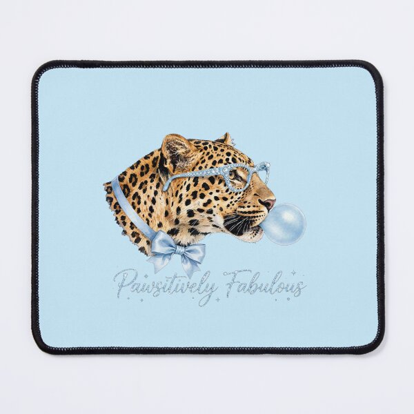 Item preview, Pawsitively Fabulous Blue Leopard - Cute Blue Coquette Leopard designed and sold by Vibe-Vary.