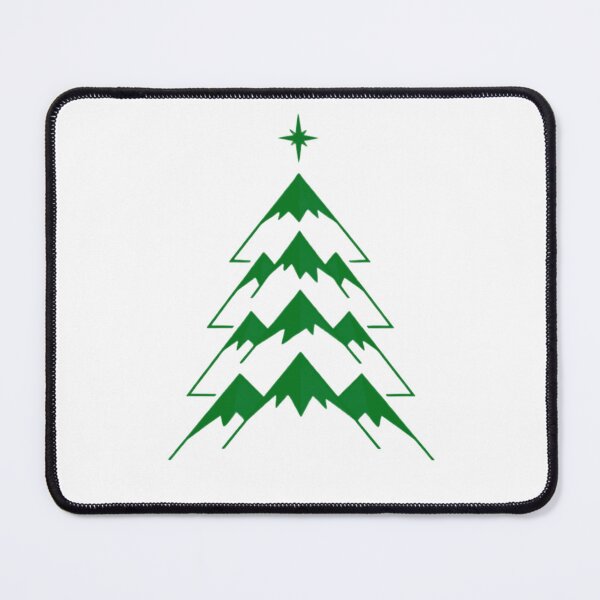 Item preview, Minimalist Mountain Christmas Tree Geometric Peak Xmas Green designed and sold by GabeMountainArt.