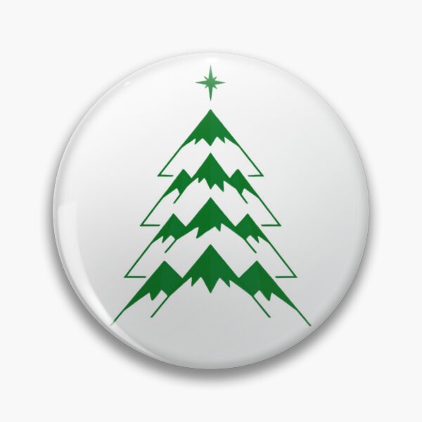 Item preview, Minimalist Mountain Christmas Tree Geometric Peak Xmas Green designed and sold by GabeMountainArt.