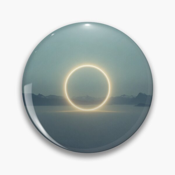 Item preview, Glowing Warm Ring Over Foggy Mountain Lake designed and sold by monkeybusiness.pt.