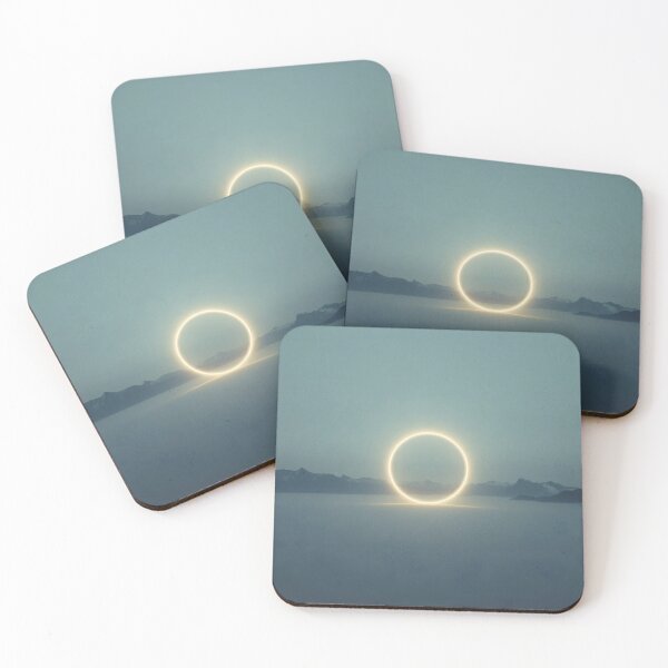 Item preview, Glowing Warm Ring Over Foggy Mountain Lake designed and sold by monkeybusiness.pt.
