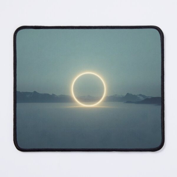 Item preview, Glowing Warm Ring Over Foggy Mountain Lake designed and sold by monkeybusiness.pt.