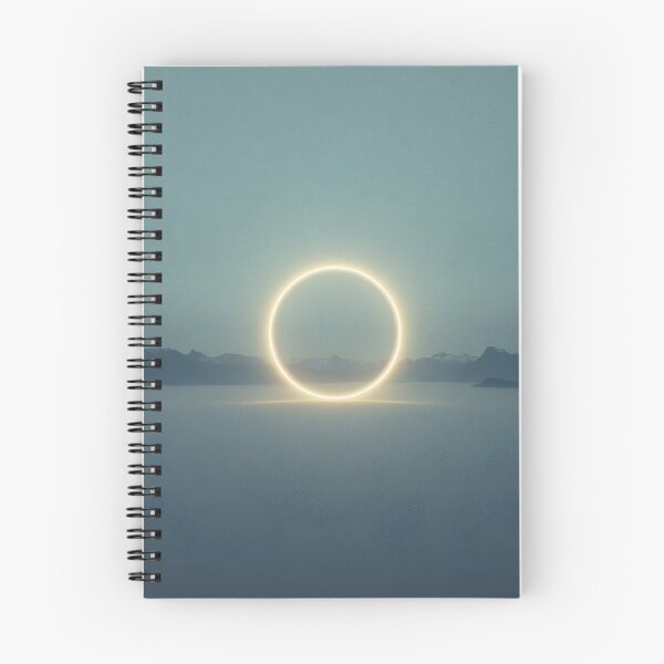 Item preview, Glowing Warm Ring Over Foggy Mountain Lake designed and sold by monkeybusiness.pt.