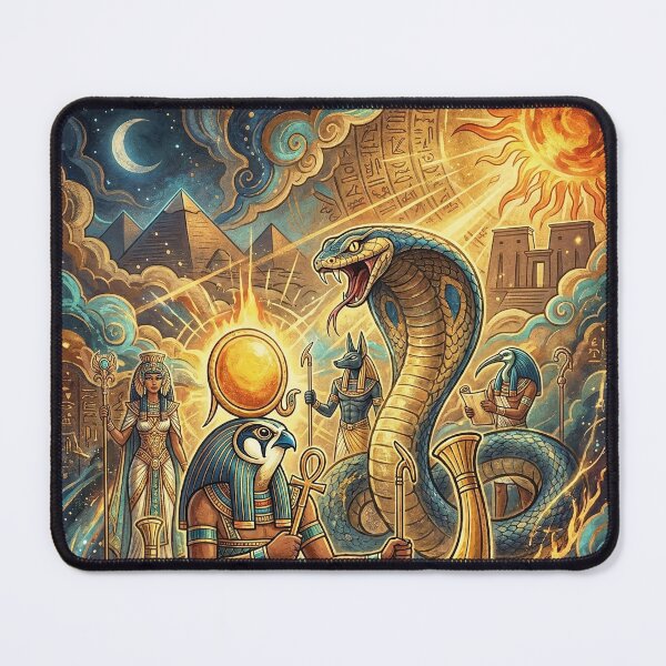 Item preview, Egyptian God Ra Sailing Solar Barque across Underworld designed and sold by Lucid Dream Pixel.