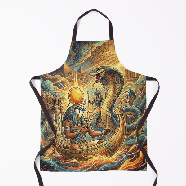 Item preview, Egyptian God Ra Sailing Solar Barque across Underworld designed and sold by Lucid Dream Pixel.