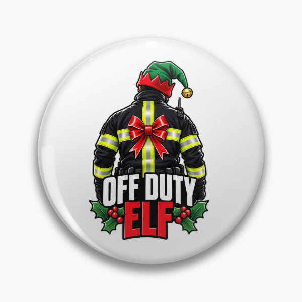 Item preview, Funny Off Duty Elf Firefighter Christmas designed and sold by CoolContent Factory.