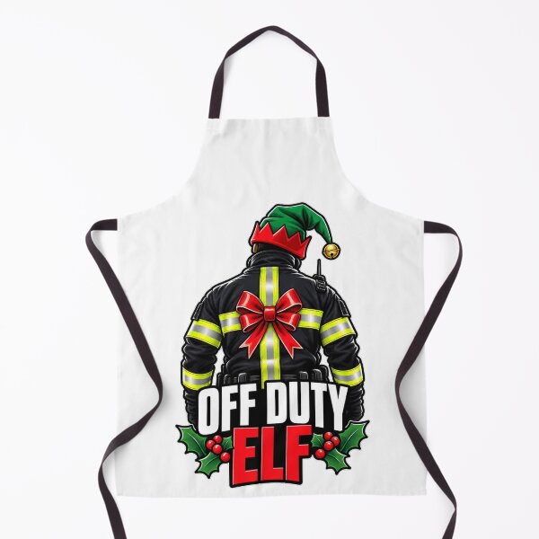 Item preview, Funny Off Duty Elf Firefighter Christmas designed and sold by CoolContent Factory.