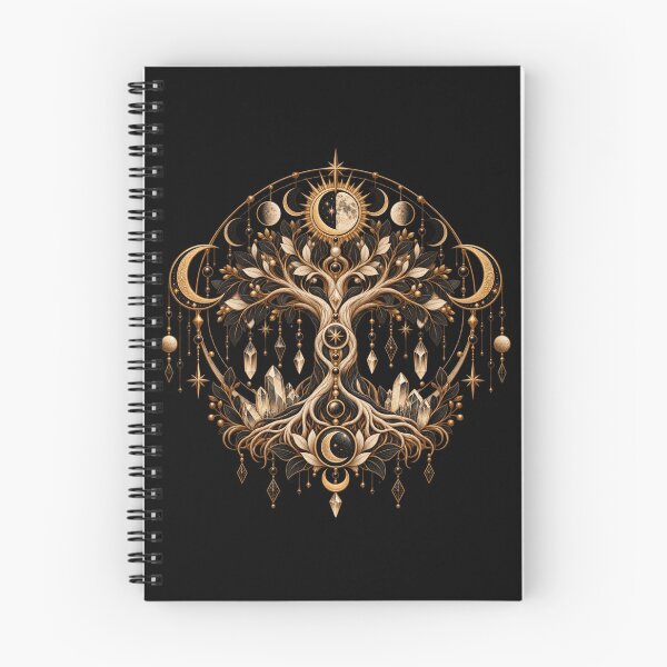 Item preview, Boho Celestial Sacred Gold Tree of Life Art designed and sold by BohoMysticArt.