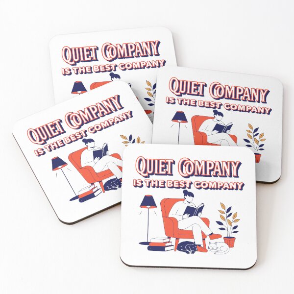 Item preview, Quiet Company Is the Best Company Book Lover Introvert Cat Dog T-Shirt designed and sold by Design-Pro-21.