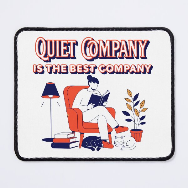 Item preview, Quiet Company Is the Best Company Book Lover Introvert Cat Dog T-Shirt designed and sold by Design-Pro-21.