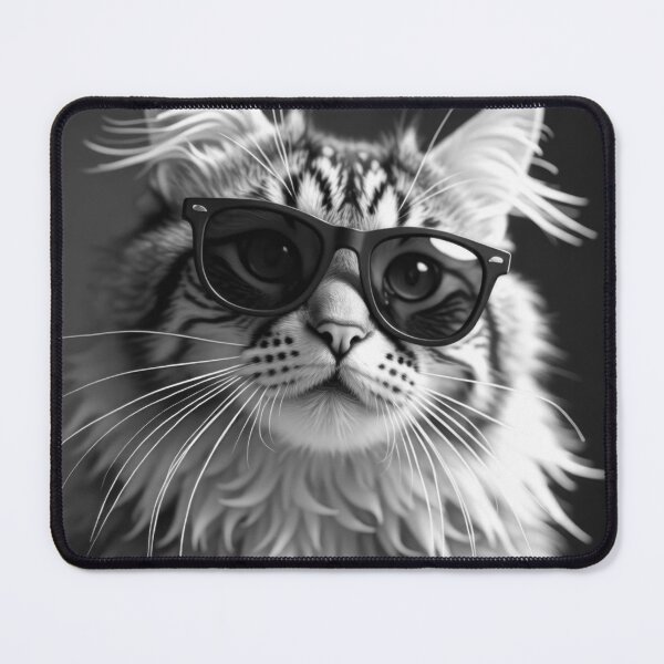Item preview, Cool B&W Maine Coon Cat in Sunglasses designed and sold by VFXguy.