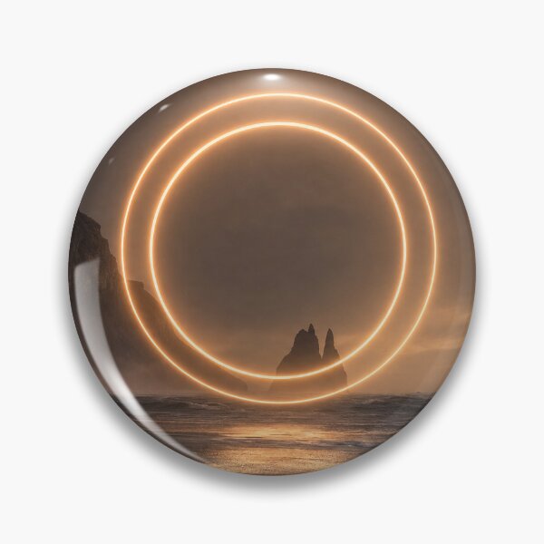 Item preview, Glowing Copper Rings Over Volcanic Black Sand Beach designed and sold by monkeybusiness.pt.