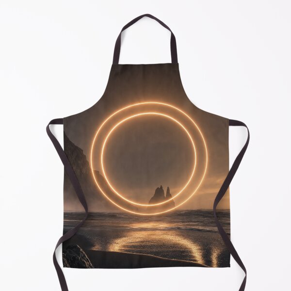 Item preview, Glowing Copper Rings Over Volcanic Black Sand Beach designed and sold by monkeybusiness.pt.