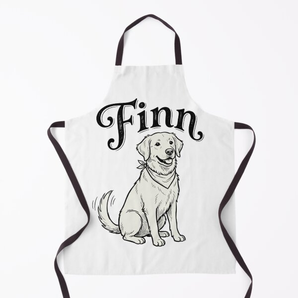Item preview, Finn Golden Retriever Dog Sketch with Bandana for Proud Finn Pet Parents designed and sold by raedattia.