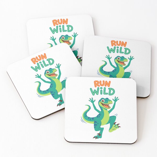 Item preview, Running Velociraptor Dinosaur Run Wild Cartoon designed and sold by Chillo tees.