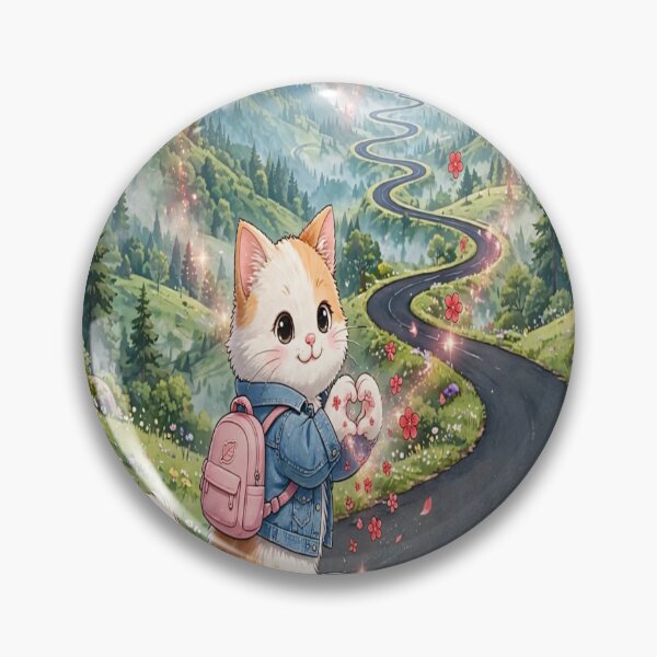 Item preview, Cute Cat Skateboarding Heart Flowers Love Road Trip - Kawaii Adventure Cat Gift designed and sold by HydStyle99.