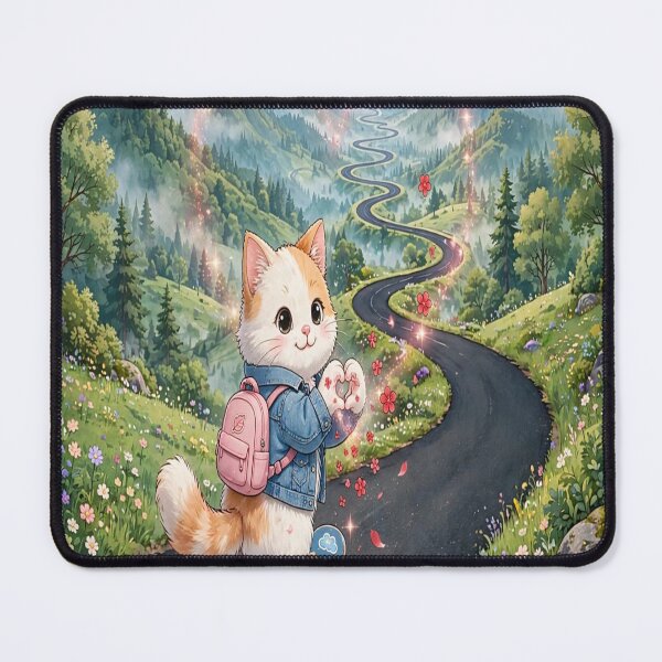 Item preview, Cute Cat Skateboarding Heart Flowers Love Road Trip - Kawaii Adventure Cat Gift designed and sold by HydStyle99.