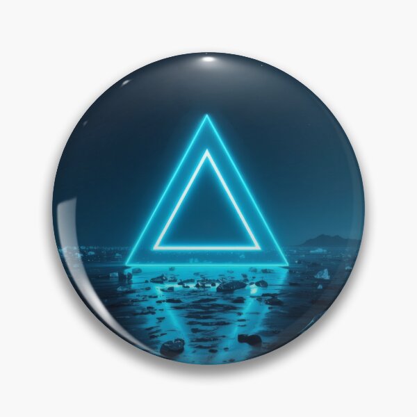Item preview, Glowing Cyan Triangle Portal on Frozen Ice Lake designed and sold by monkeybusiness.pt.