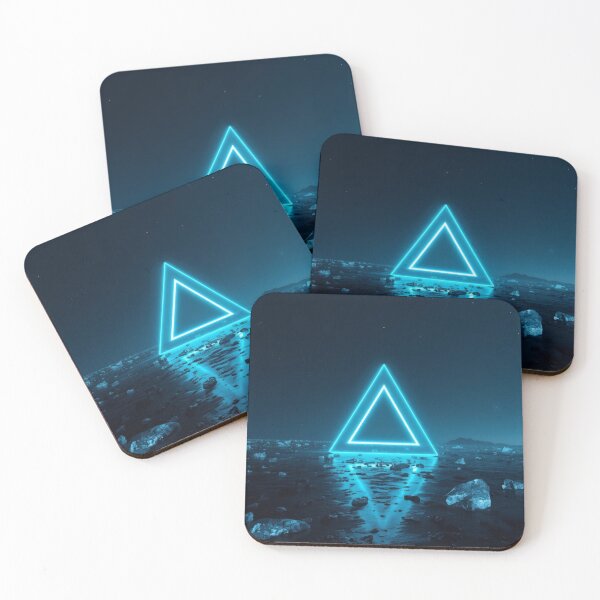 Item preview, Glowing Cyan Triangle Portal on Frozen Ice Lake designed and sold by monkeybusiness.pt.