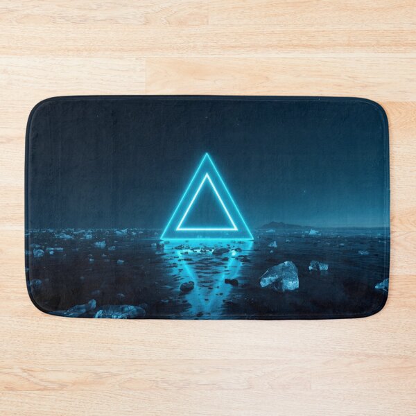 Item preview, Glowing Cyan Triangle Portal on Frozen Ice Lake designed and sold by monkeybusiness.pt.