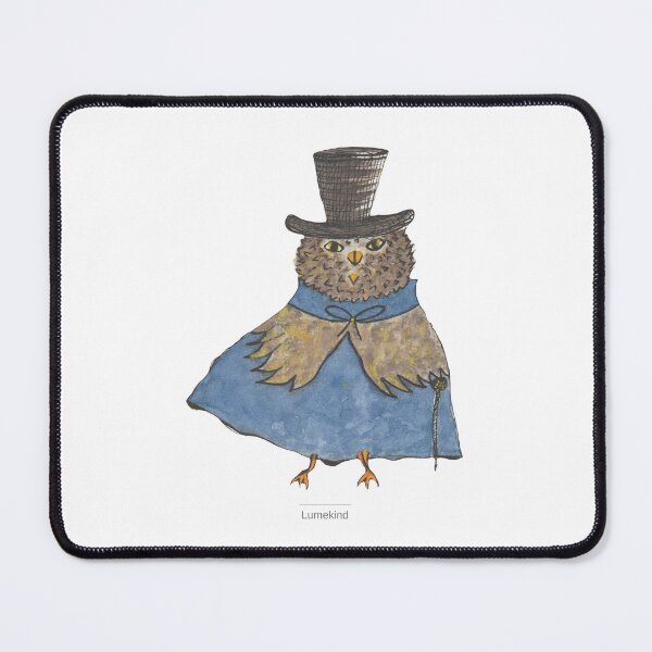 Item preview, Dapper Owl in Top Hat | Whimsical Watercolor Woodland Gentleman (Wall Art & Gifts) designed and sold by lumekind.