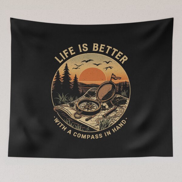Item preview, LIFE IS BETTER WITH A COMPASS designed and sold by BKDIGITALSHOP.