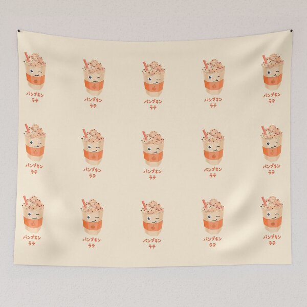 Item preview, Kawaii Cartoon Pumpkin Spice Latte Japanese designed and sold by DJCartoonDesigns.