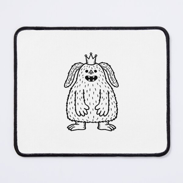 Item preview, Creepy Crowned Bunny Monster Black and White Sticker designed and sold by Frenky Stickers.